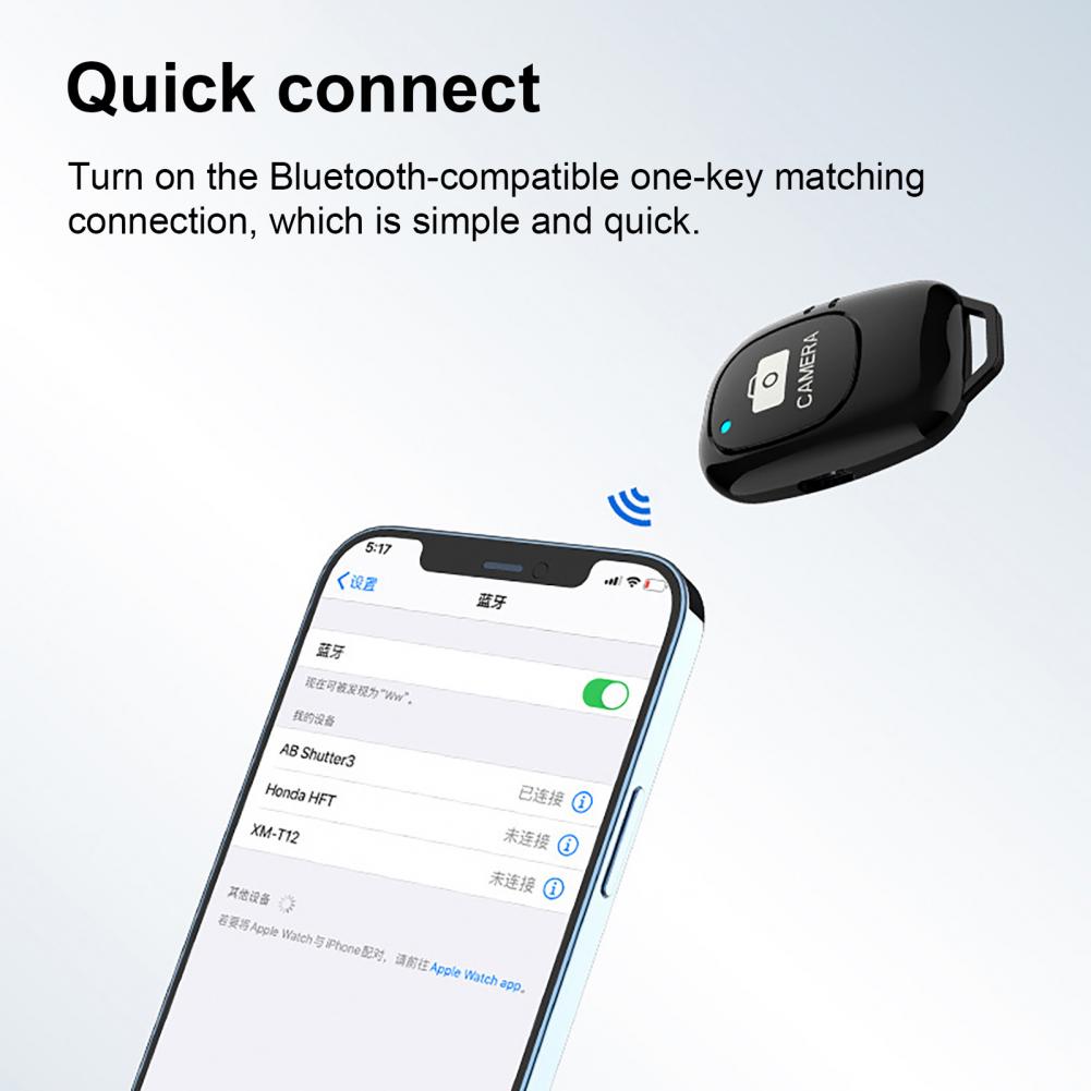 Phone Remote Controller Bluetooth-compatible 5.0 Wireless Mini Non-delayed Driver-free Remote Shutter for Taking Photos