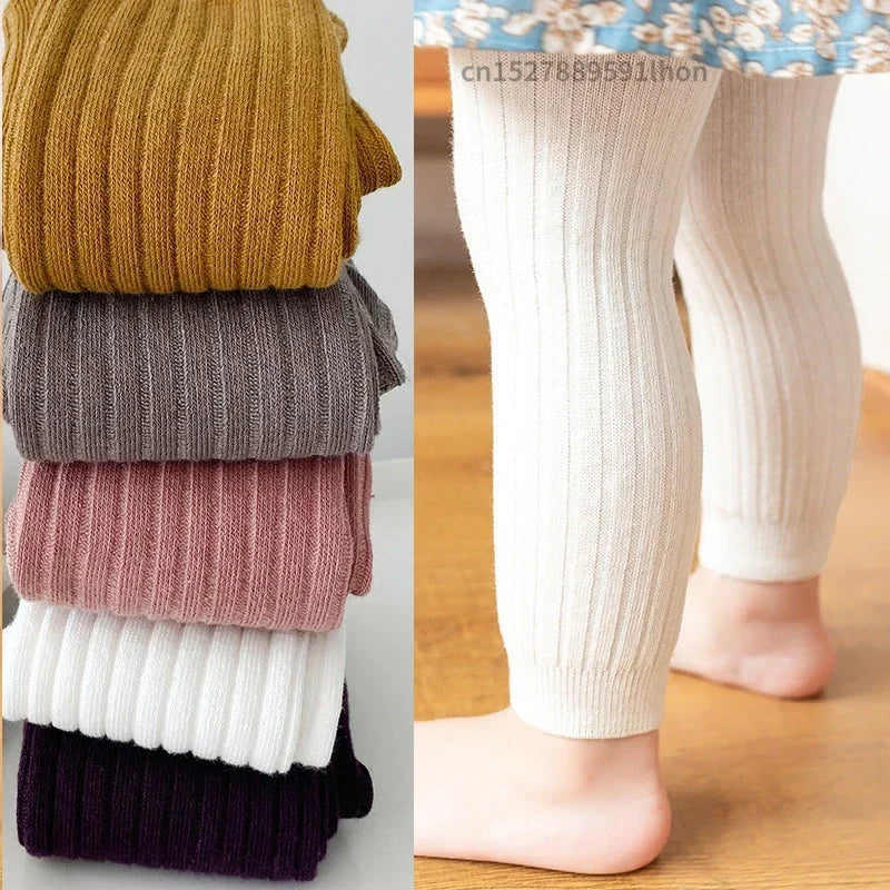 1 Piece Girls Toddler Baby Basic Ribbed Sweater and Leggings Footless Tights Kids Little Girls Dress Bottom Top Pants 1-6 Years