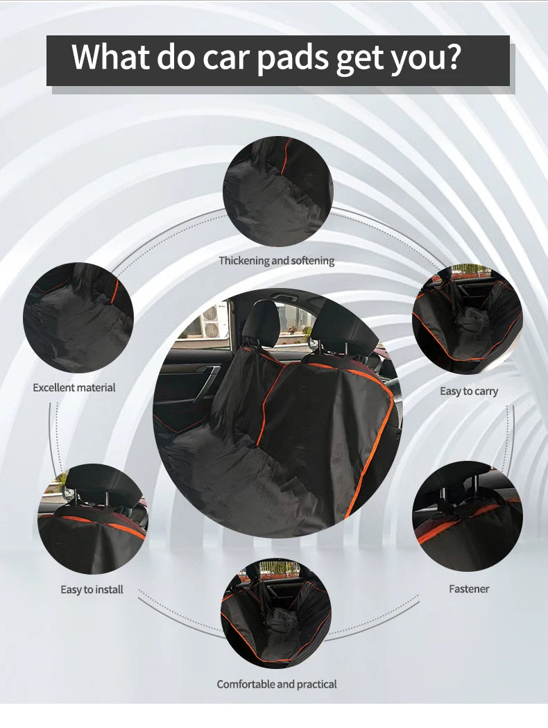 Dog Car Seat Cover for Back Seat,Oxford Cloth Durable Scratchproof Dog Hammock,Pet Seat Cover Protector for Cars,Trucks and SUVs