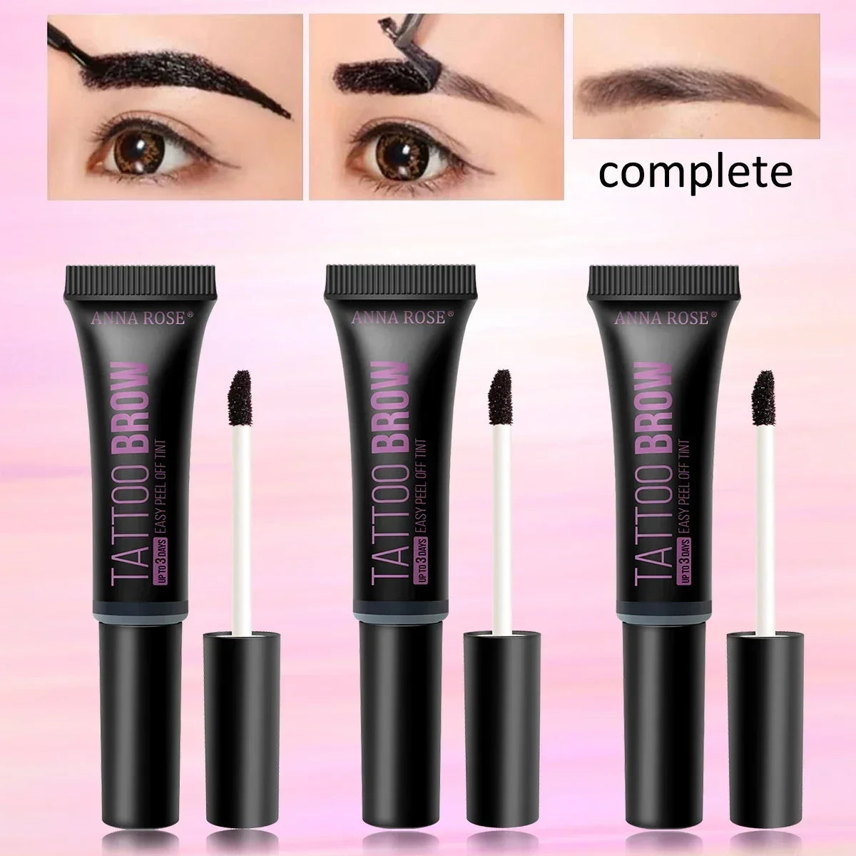 Eyebrow tattoo, peelable dye for eyebrow application, waterproof eyebrow dye, eyebrow-enhancing gel makeup, beauty tools