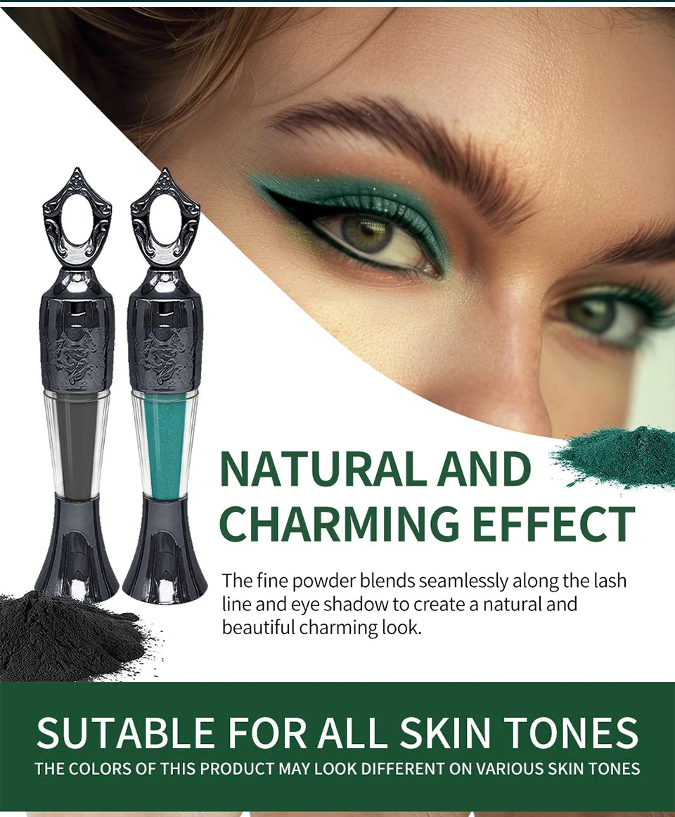 Powder Eyeliner 100% Natural Powder Long-Lasting Eyeliner Arabic Liner (Black/Green) Eyeliner For Middle Eastern Africa Women