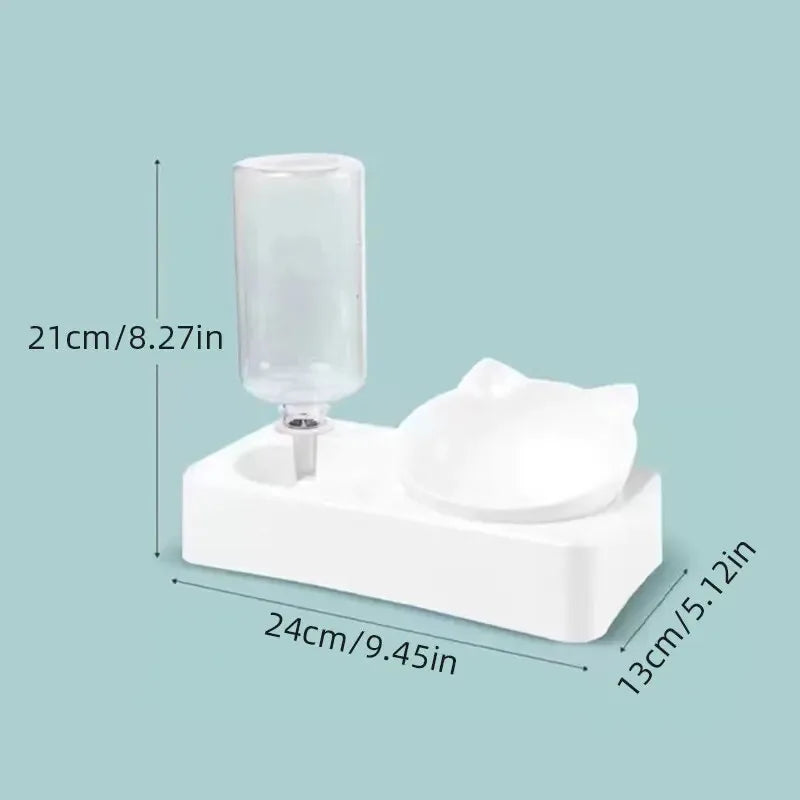 New Pet Bowl 15 Degrees Tilt to Protect Cervical Vertebrae Dog Food Bowl Automatic Drinking Feeder Pet Feeding Supplies