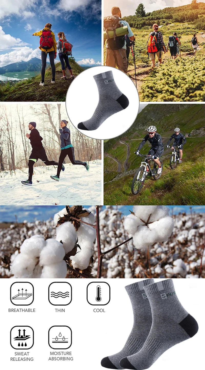 5/10 Pairs Men Bamboo Fiber Autumn Winter Men Socks Breathable Cotton Sports Sock Breathable Deodorant Business Socks Size 37-43