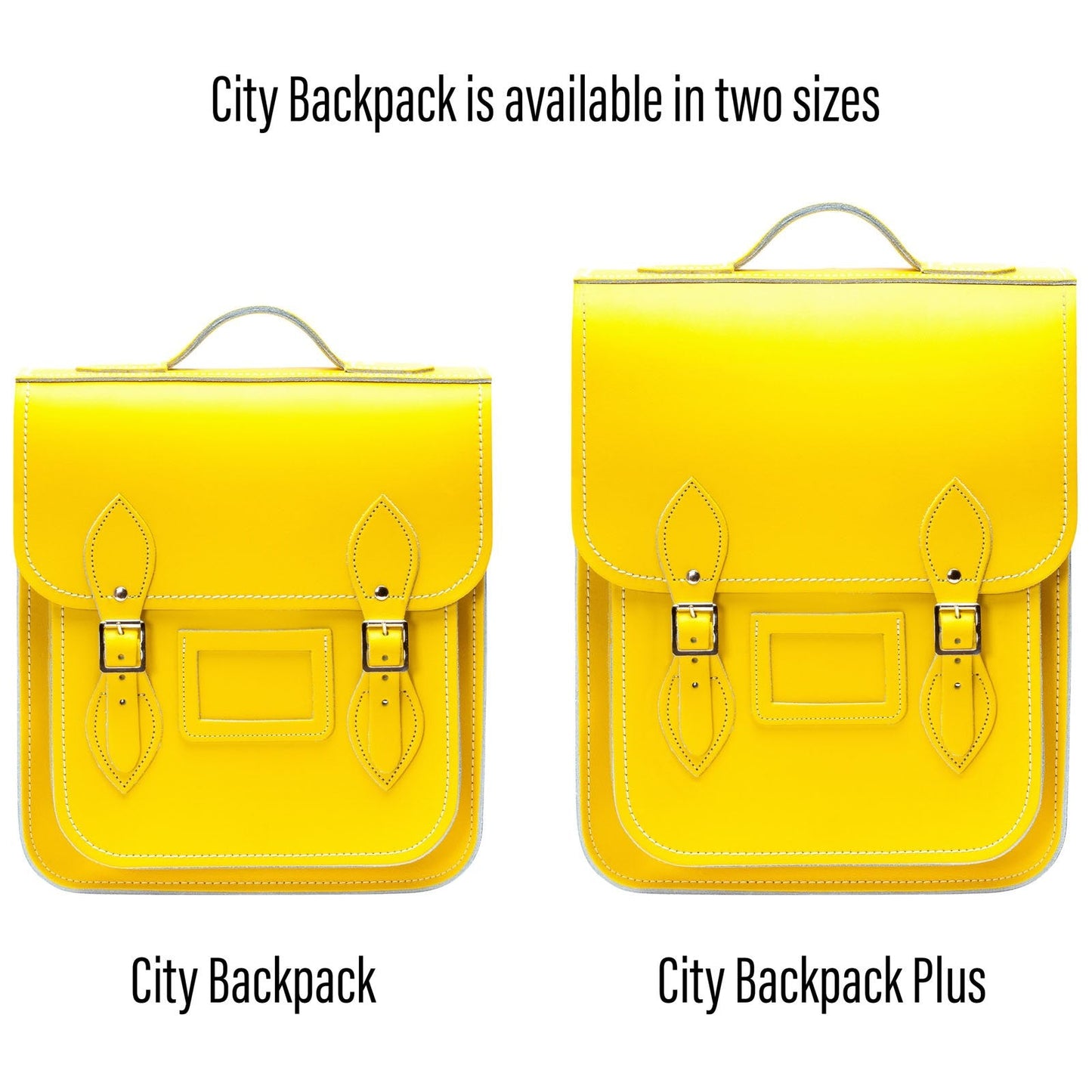 Handmade Leather City Backpack - Pastel Daffodil Yellow - Transpire