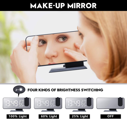 LED Projection Digital Alarm Clock Phone Charger - Transpire