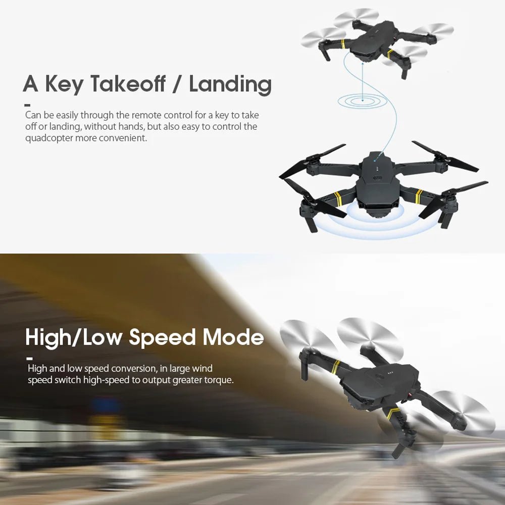4K HD Dual Camera RC FPV WiFi Portable Wide Angle Foldable Quadcopter Drone - Transpire
