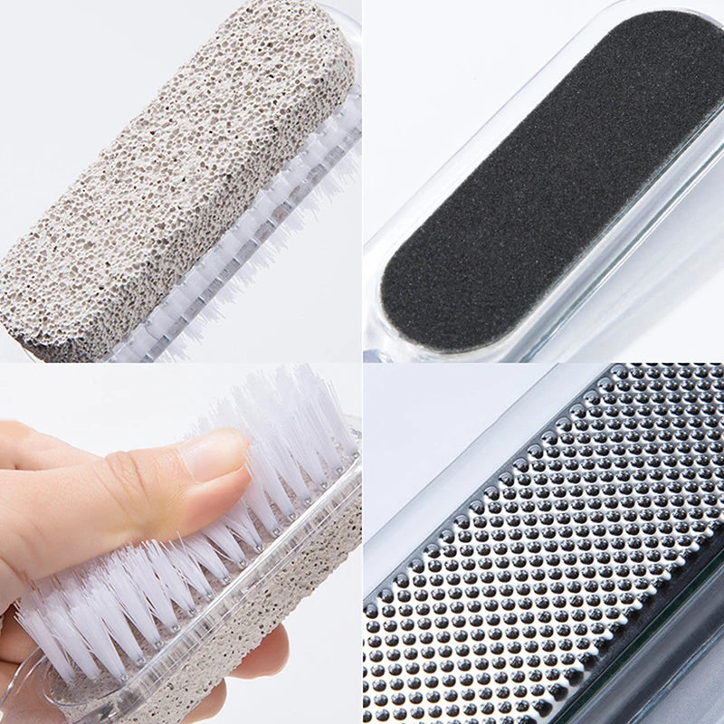 Foot Pumice Stone Dead Skin Remover Brush Bathroom Product Pedicure Grinding Tool Multifunction 4 in 1 Practical Tool