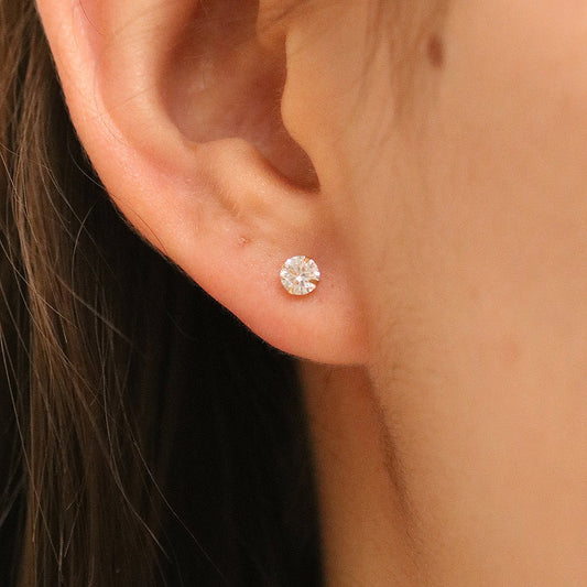 Four prong White Topaz studs - Transpire