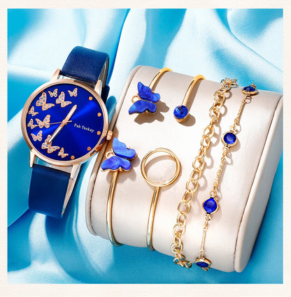 Women's Fashion Quartz Watch Bracelet For Women Casual Fashion Round Simple Watch Dainty Wheat Bracelet Set Clock Montre Femme