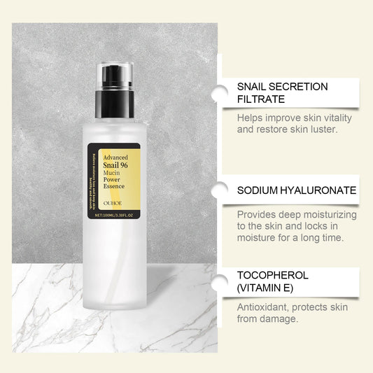 Ouhoe Snail Collagen Face Cream Repair Essence Moisturizing Lifting Firming Smoothing Nourishing Cream Korean Cosmetics Skin Car
