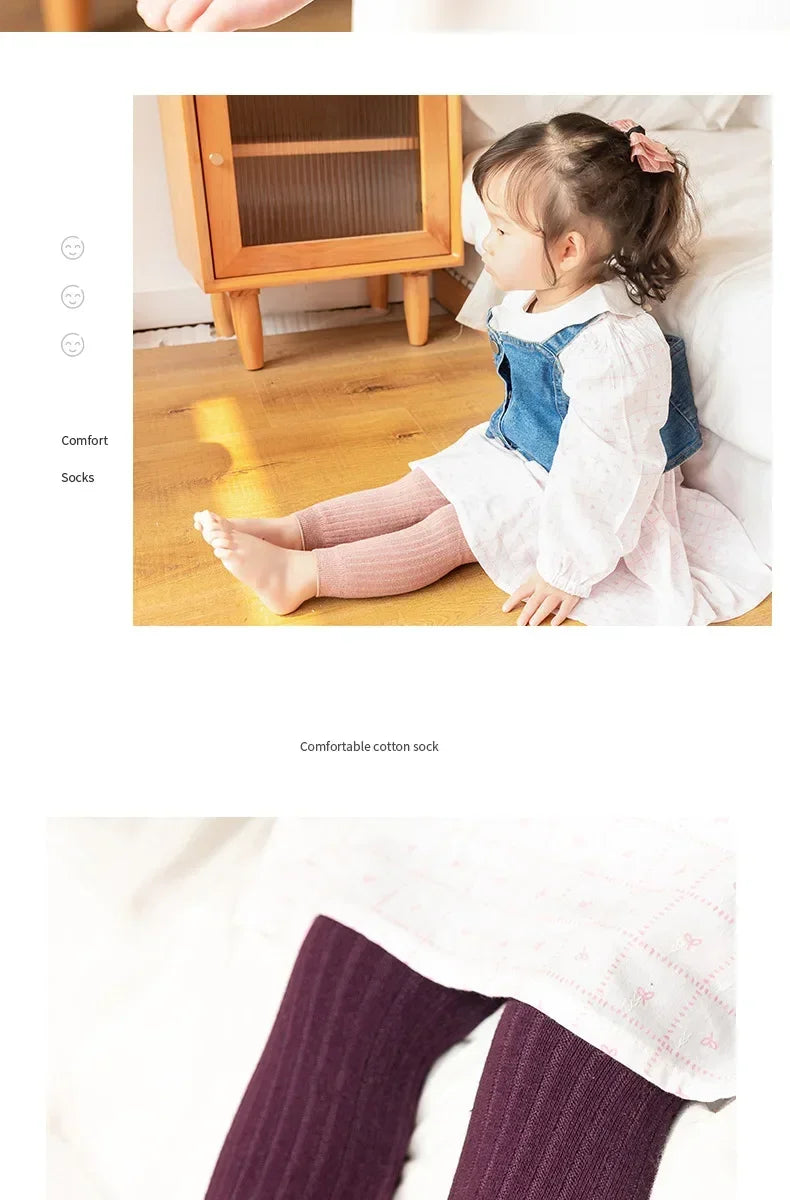 1 Piece Girls Toddler Baby Basic Ribbed Sweater and Leggings Footless Tights Kids Little Girls Dress Bottom Top Pants 1-6 Years