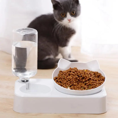 New Pet Bowl 15 Degrees Tilt to Protect Cervical Vertebrae Dog Food Bowl Automatic Drinking Feeder Pet Feeding Supplies