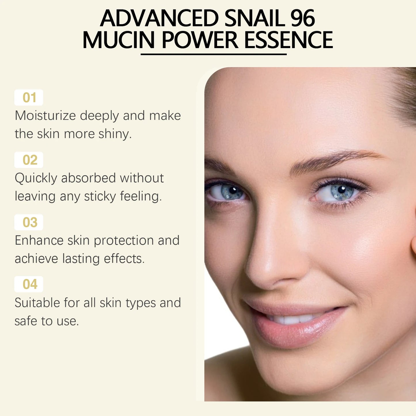 Ouhoe Snail Collagen Face Cream Repair Essence Moisturizing Lifting Firming Smoothing Nourishing Cream Korean Cosmetics Skin Car