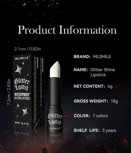 MLSMILE Multi-Color Non-stick Cup Matte Lipstick Flash Lasting Easy Color Diamond Lipstick Dark Halloween Look