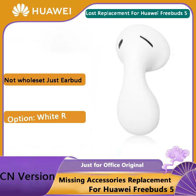 Original Part Replacement For Huawei Freebuds 5 Bluetooth Earphone Single Left Right Side Or Charge Case Part Accessories