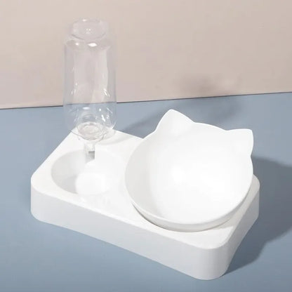 New Pet Bowl 15 Degrees Tilt to Protect Cervical Vertebrae Dog Food Bowl Automatic Drinking Feeder Pet Feeding Supplies