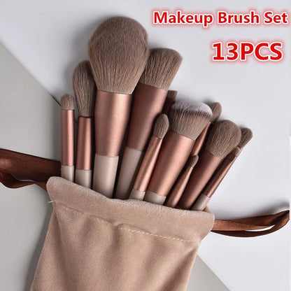 13pcs Professional Makeup Brush Set Soft Fur Beauty Eye Shadow Foundation Blush Cosmetic Brushes