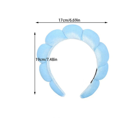 Fashion Microfiber Washing Wristbands Scrunchies Puffy Headband Spa Bubble Headband for Washing Face Makeup Shower Skincare