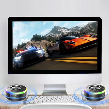 Waterproof Wireless Speaker with Suction Cup/RGB Light Bluetooth-Compatible 5.2 Hands-Free Call/FM Radio for Bathroom Sing-Along