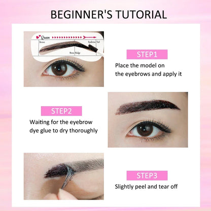 Eyebrow tattoo, peelable dye for eyebrow application, waterproof eyebrow dye, eyebrow-enhancing gel makeup, beauty tools