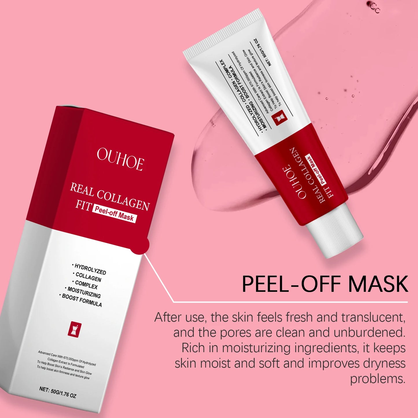 Collagen Peel Off Mask Collagen Overnight Wrapping Mask Hydrating Moisturizing Hydrolyzed Collagen Mask Korean Skin Care