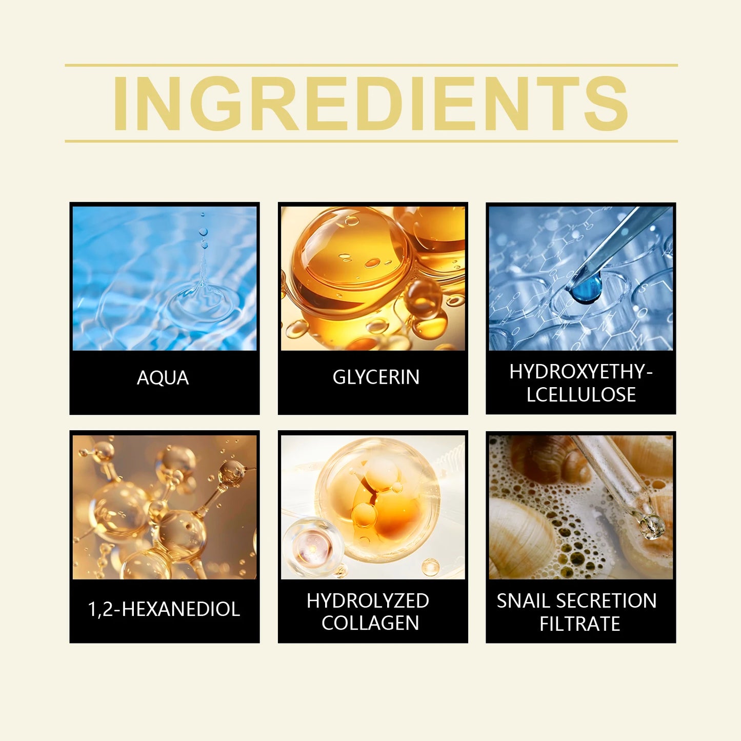Ouhoe Snail Collagen Face Cream Repair Essence Moisturizing Lifting Firming Smoothing Nourishing Cream Korean Cosmetics Skin Car