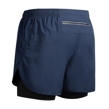 Men's Running Shorts 2025 New Release Gym Fitness 2-in-1 Exercise Summer Quick Dry Trendy Personalized Running Shorts