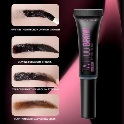 Eyebrow tattoo, peelable dye for eyebrow application, waterproof eyebrow dye, eyebrow-enhancing gel makeup, beauty tools