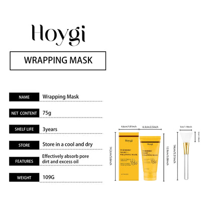 Hydrolyzed Collagen Overnight Facial Mask Wrapping Peel-Off Mask Hydrating Firming Mask for Elasticity Reduces Sagging Dullness