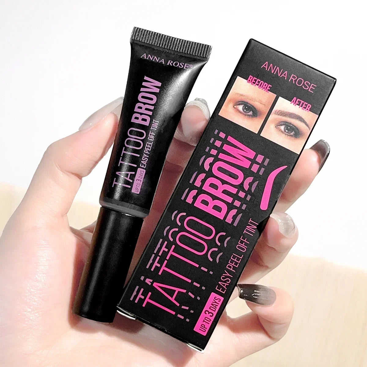 Eyebrow tattoo, peelable dye for eyebrow application, waterproof eyebrow dye, eyebrow-enhancing gel makeup, beauty tools