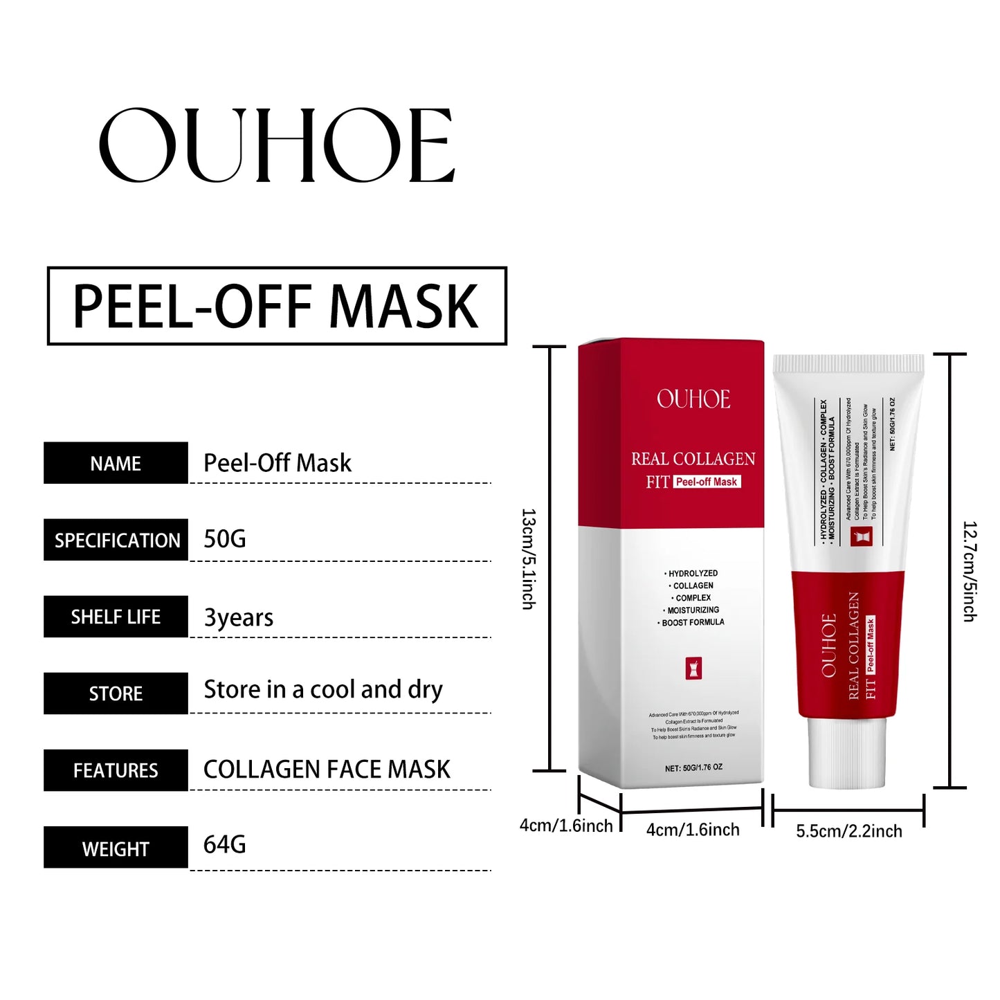 Collagen Peel Off Mask Collagen Overnight Wrapping Mask Hydrating Moisturizing Hydrolyzed Collagen Mask Korean Skin Care