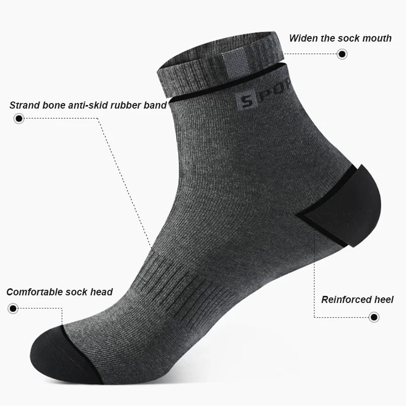 5/10 Pairs Men Bamboo Fiber Autumn Winter Men Socks Breathable Cotton Sports Sock Breathable Deodorant Business Socks Size 37-43