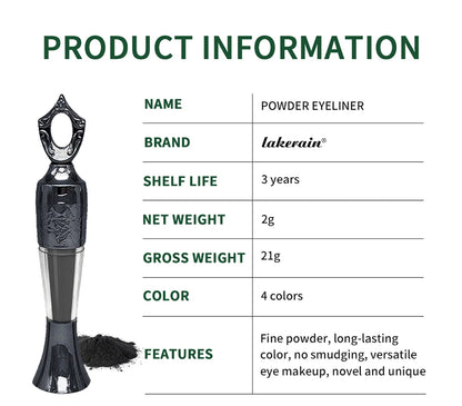 Powder Eyeliner 100% Natural Powder Long-Lasting Eyeliner Arabic Liner (Black/Green) Eyeliner For Middle Eastern Africa Women