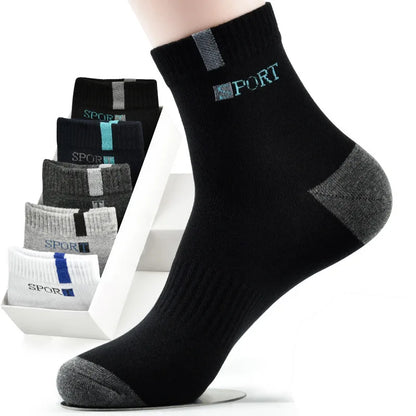 5/10 Pairs Men Bamboo Fiber Autumn Winter Men Socks Breathable Cotton Sports Sock Breathable Deodorant Business Socks Size 37-43