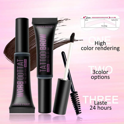 Eyebrow tattoo, peelable dye for eyebrow application, waterproof eyebrow dye, eyebrow-enhancing gel makeup, beauty tools