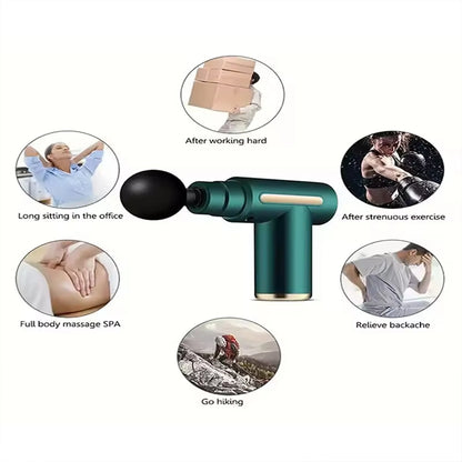 New Portable Fascia Gun Deep Tissue Massage Mini Lightweight and Adjustable Speed Massage Equipment Suitable for the Whole Body