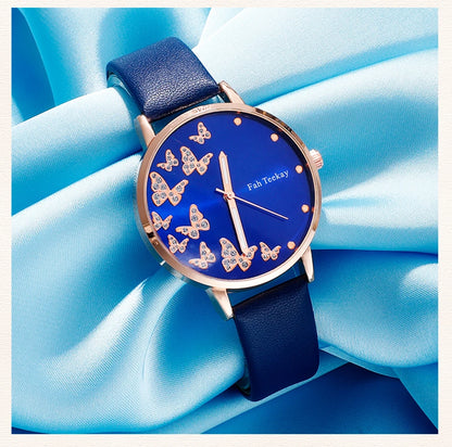 Women's Fashion Quartz Watch Bracelet For Women Casual Fashion Round Simple Watch Dainty Wheat Bracelet Set Clock Montre Femme