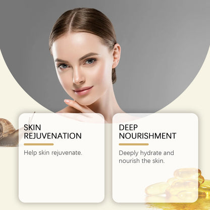 Ouhoe Snail Collagen Face Cream Repair Essence Moisturizing Lifting Firming Smoothing Nourishing Cream Korean Cosmetics Skin Car