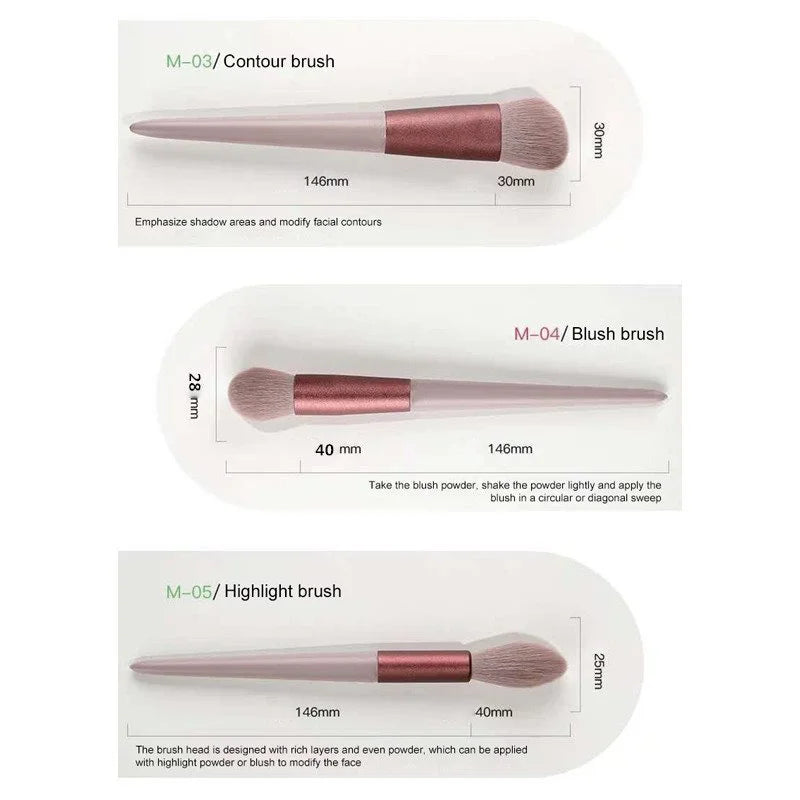 13pcs Professional Makeup Brush Set Soft Fur Beauty Eye Shadow Foundation Blush Cosmetic Brushes