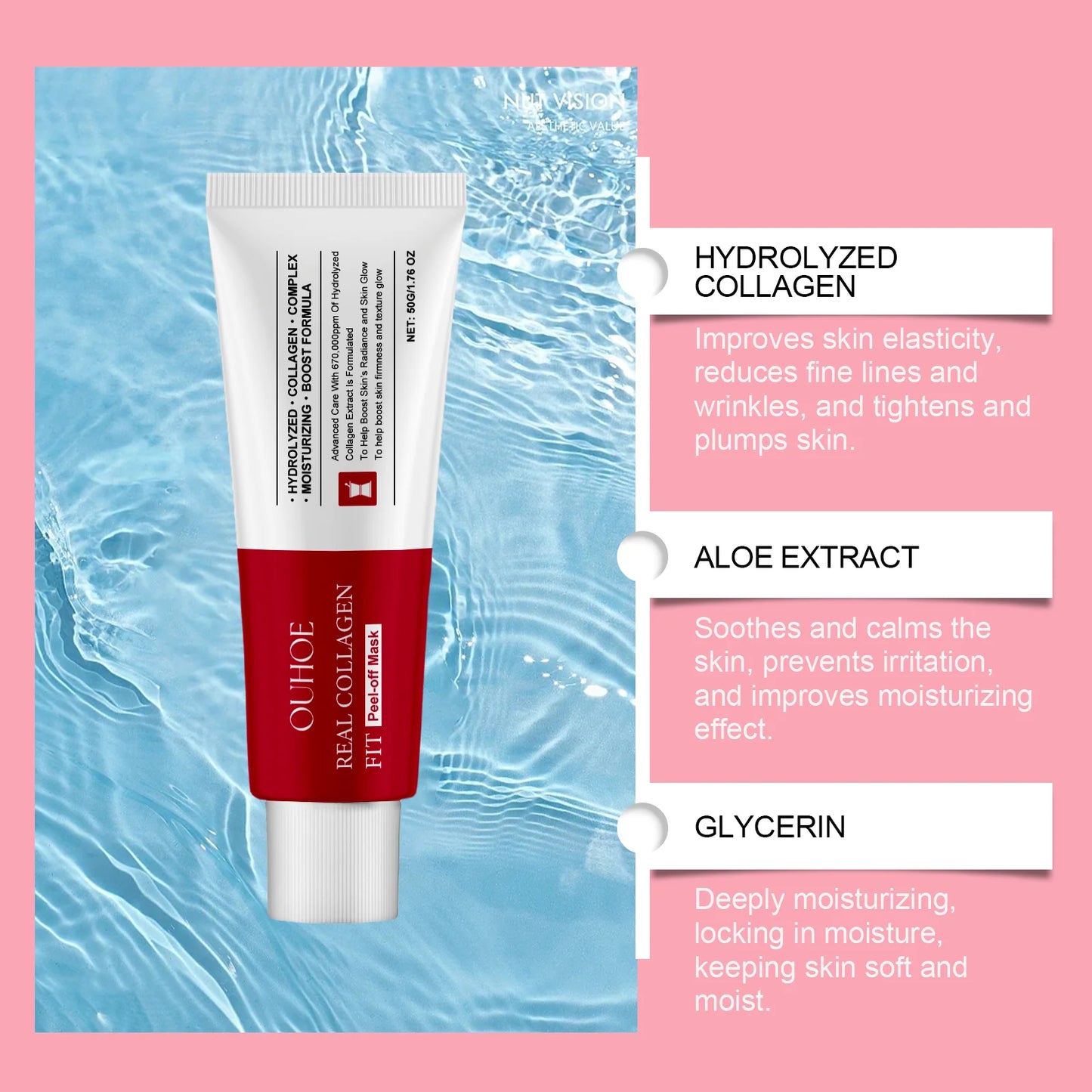 Collagen Peel Off Mask Collagen Overnight Wrapping Mask Hydrating Moisturizing Hydrolyzed Collagen Mask Korean Skin Care