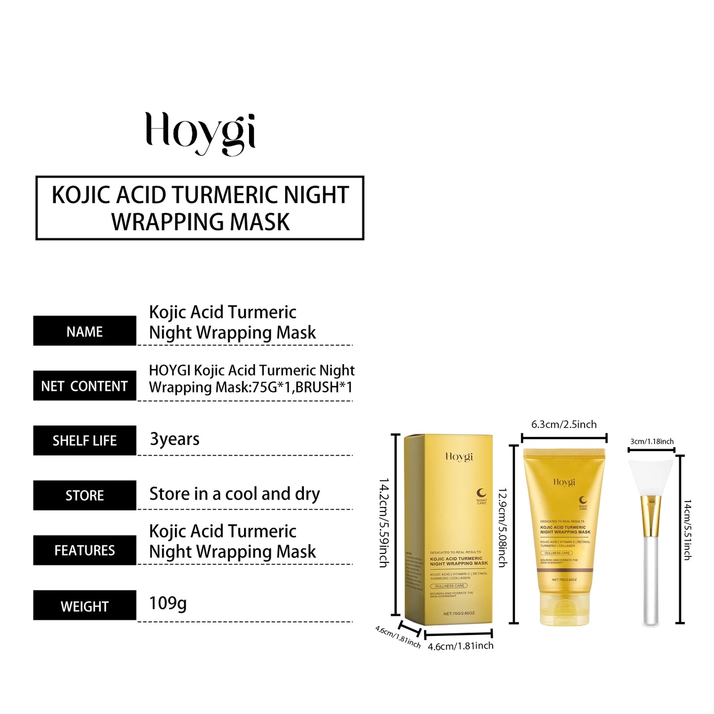 Hydrolyzed Collagen Overnight Facial Mask Wrapping Peel-Off Mask Hydrating Firming Mask for Elasticity Reduces Sagging Dullness