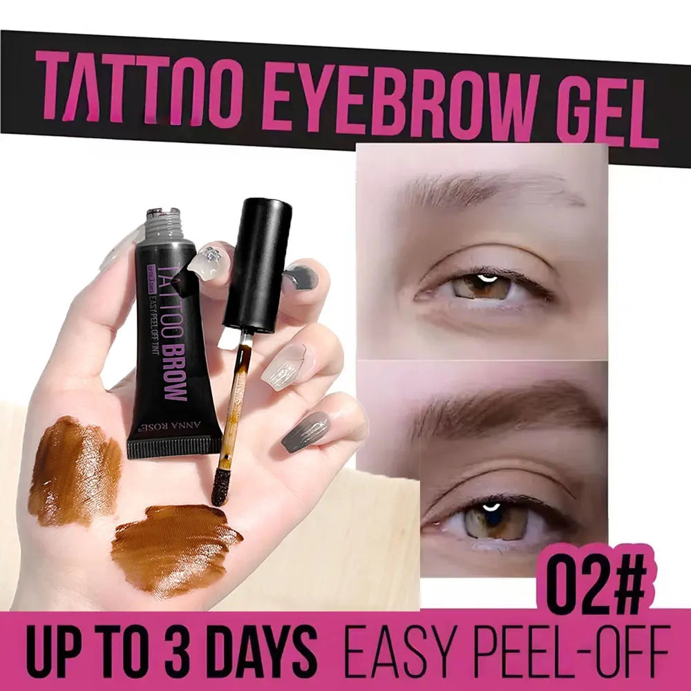 Eyebrow tattoo, peelable dye for eyebrow application, waterproof eyebrow dye, eyebrow-enhancing gel makeup, beauty tools