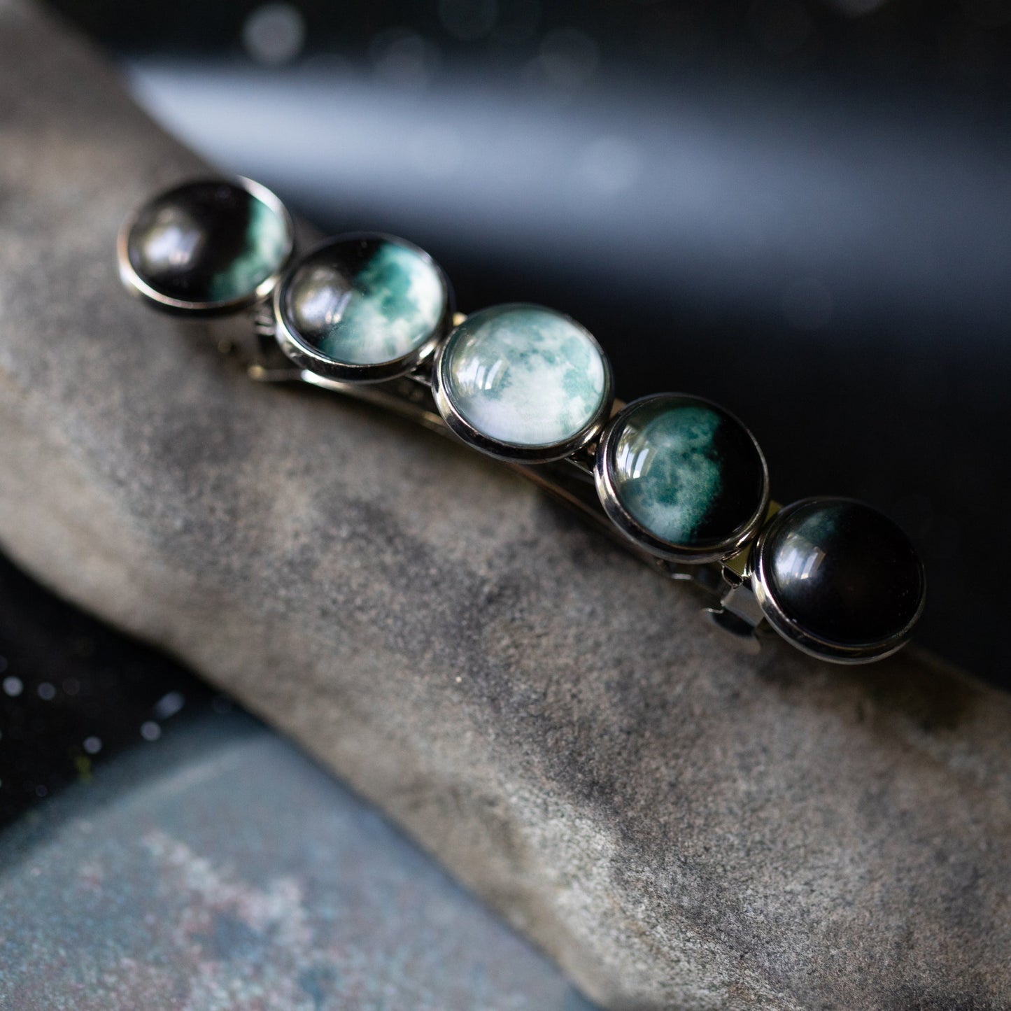 Moon Phase Hair Clip Barrette - Transpire
