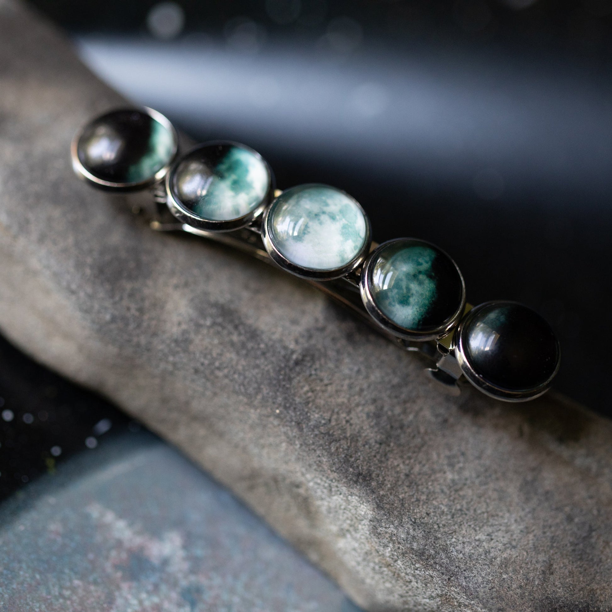 Moon Phase Hair Clip Barrette - Transpire