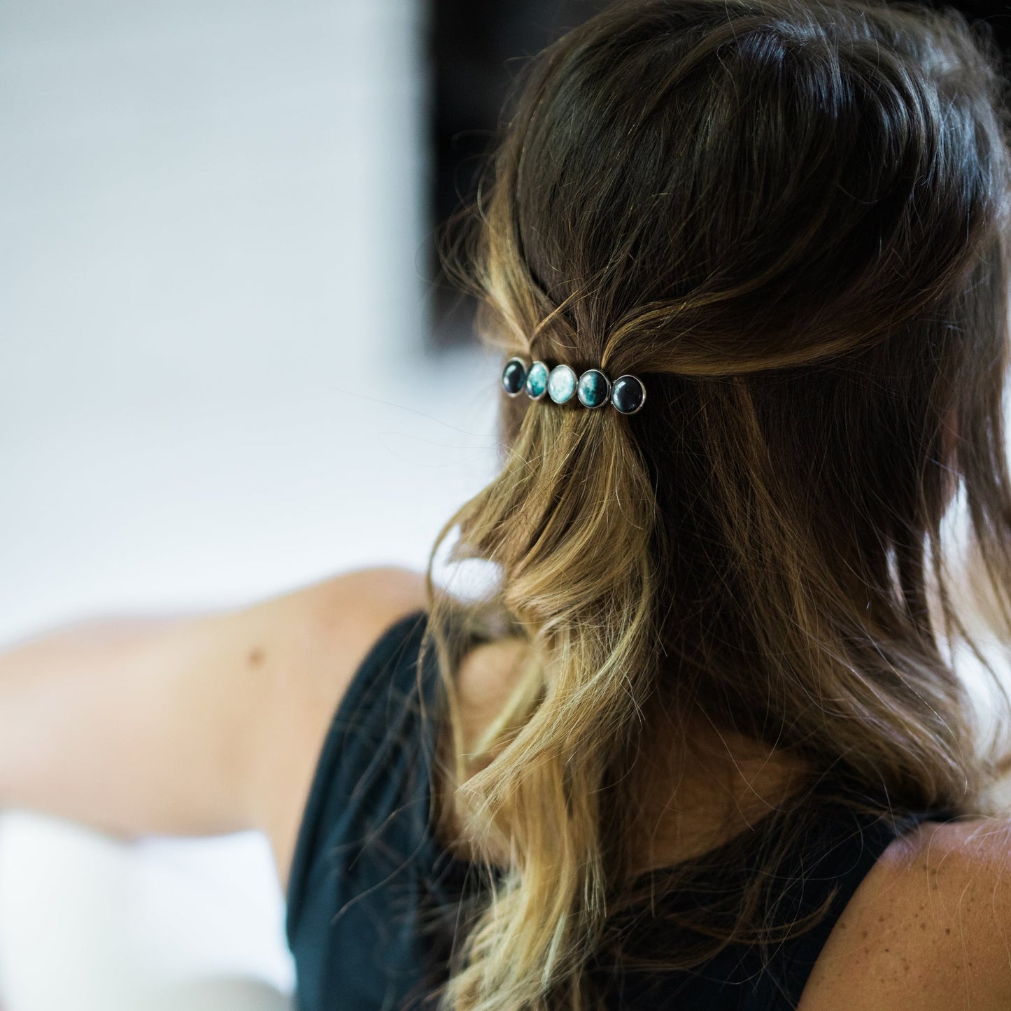 Moon Phase Hair Clip Barrette - Transpire