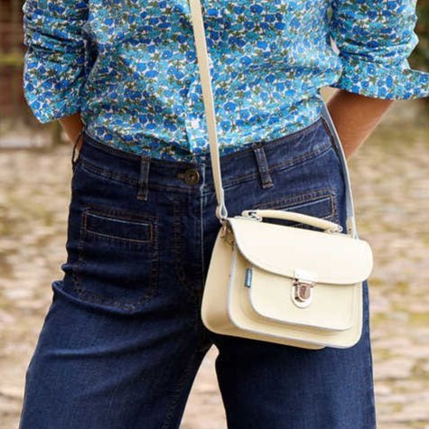Luna Handmade Leather Bag - Cream - Transpire