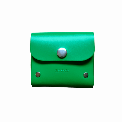 Handmade Leather Simple Coin Purse - Green - Transpire