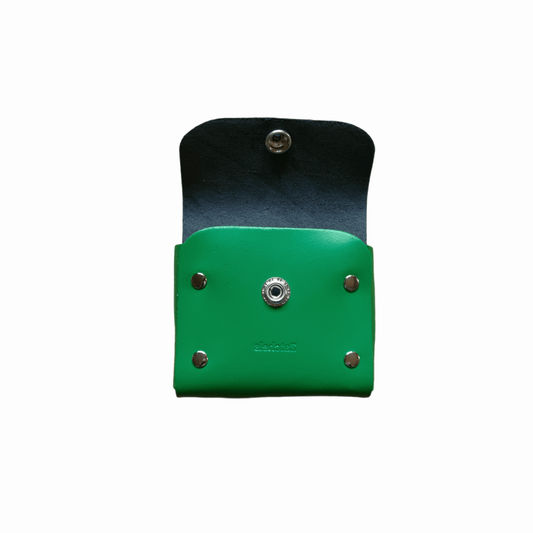 Handmade Leather Simple Coin Purse - Green - Transpire