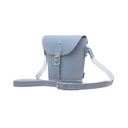 Handmade Leather Barrel Bag - Lilac Grey - Transpire