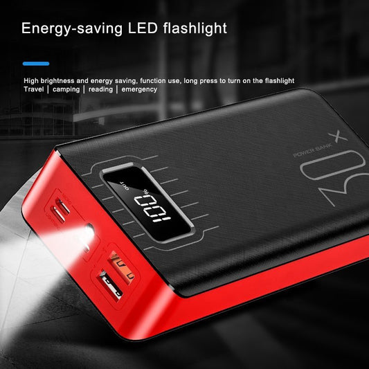 20000mAh External Battery Power Bank Dual USB With LED Flashlight - Transpire
